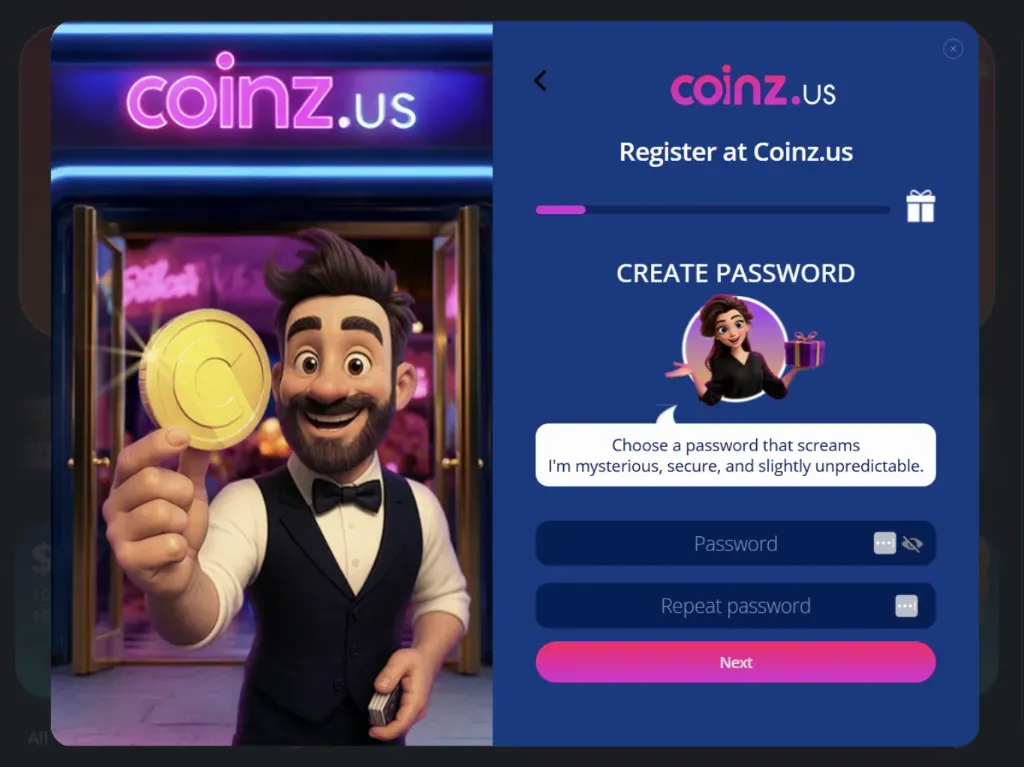 Coinz - Product photo with character and coin.