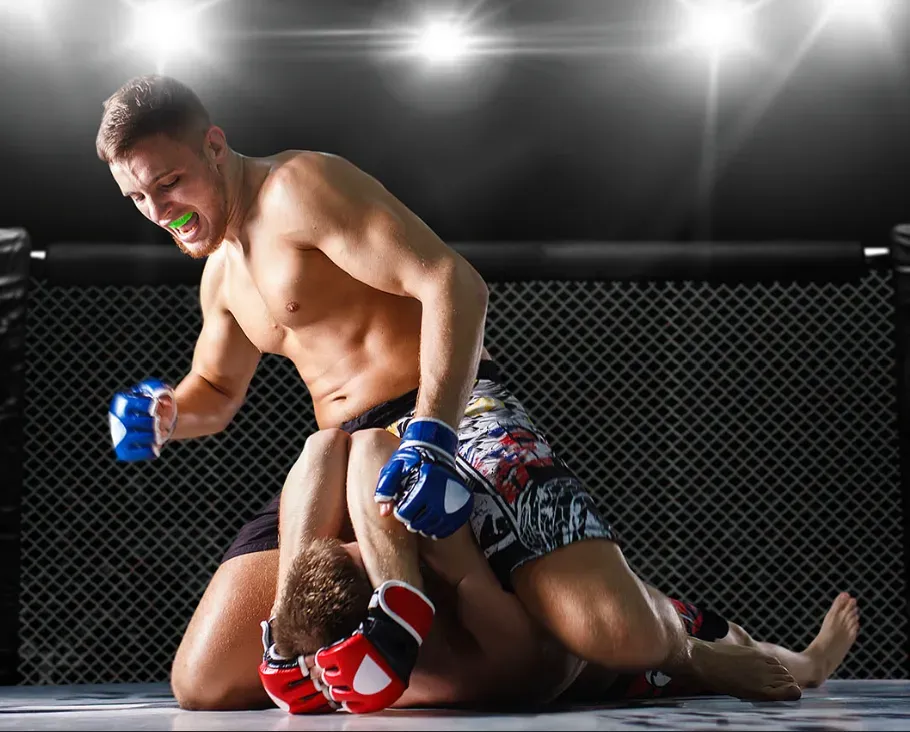 MMA Fight 2 - Action shot with fighters engaged.