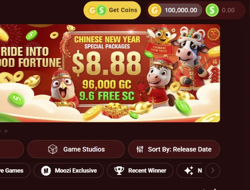 Moozi - Banner with Chinese New Year promotion.