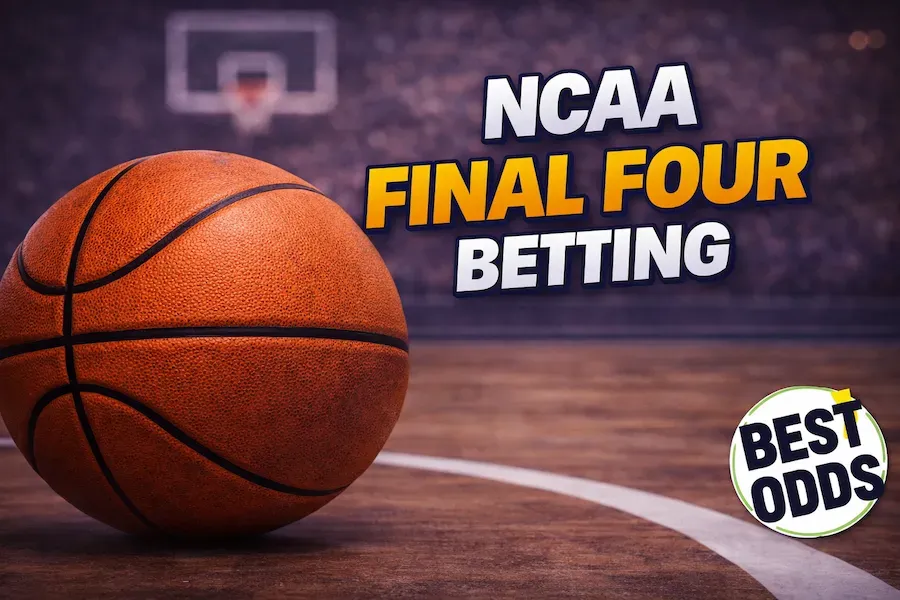 NCAA Final Four Betting - Banner with basketball