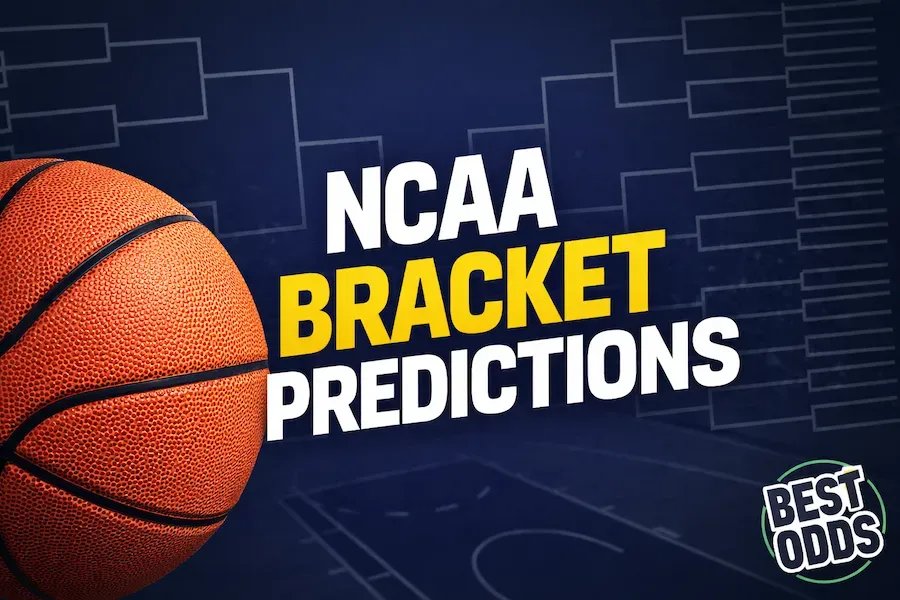 NCAA Tournament - Banner with bracket predictions.
