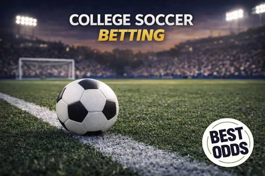College Soccer Betting - Banner with soccer ball
