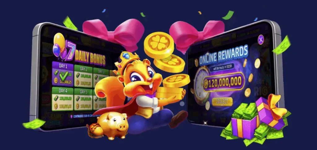 Lavish Luck - Banner with mobile free spins rewards.