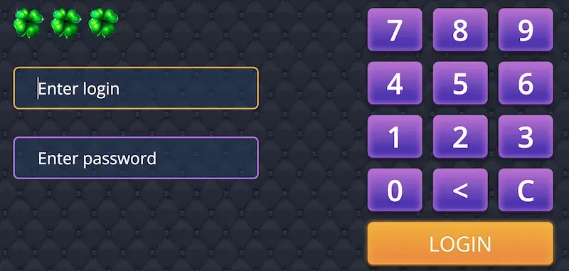 Skillmachine - Login screen with input fields.