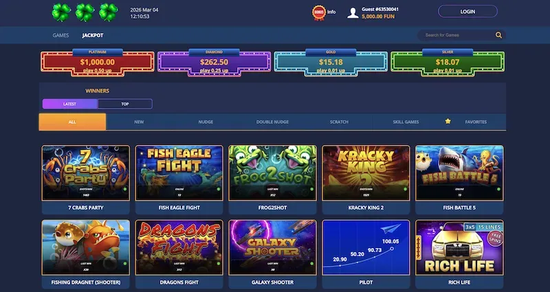 Skillmachine - Website banner with jackpot details.
