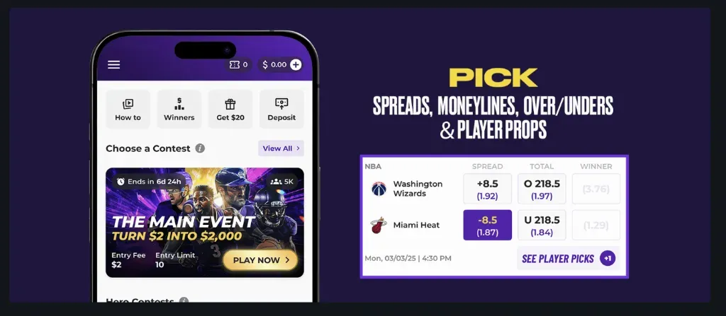 Wanna Parlay - Banner with sportsbook interface.