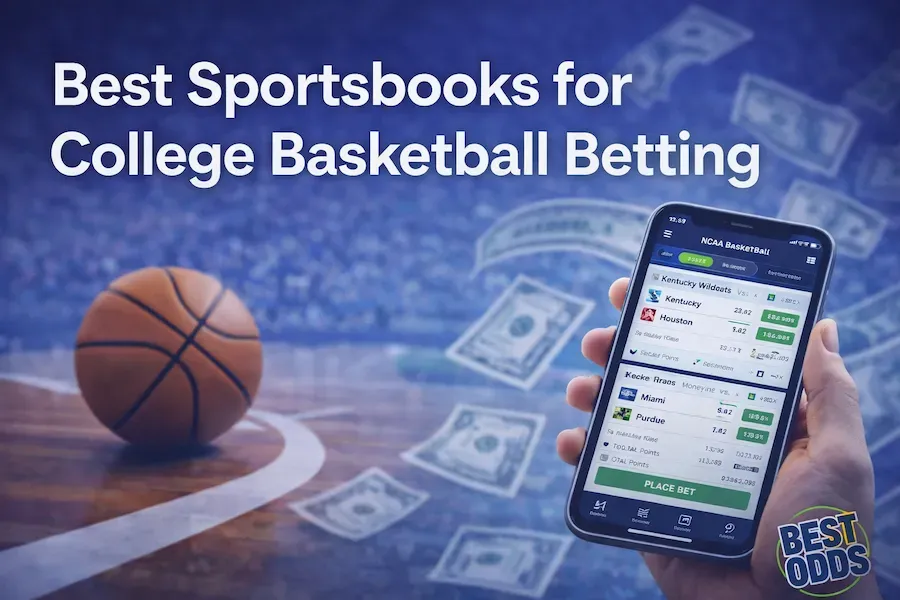 Best Odds - Banner with college basketball betting.
