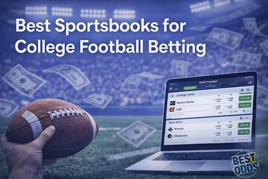 Best Odds - Banner with college football betting.