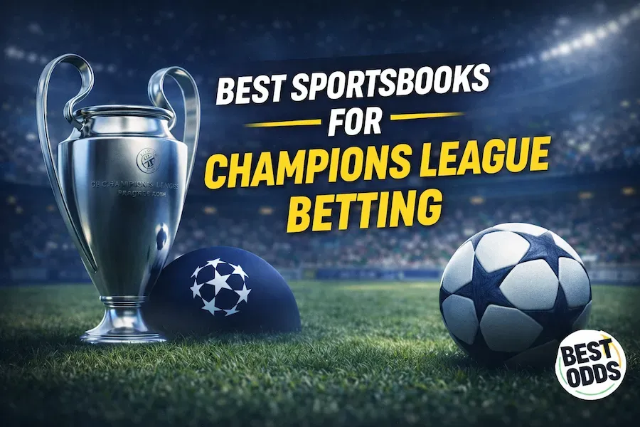 Best Odds - Banner with Champions League trophy