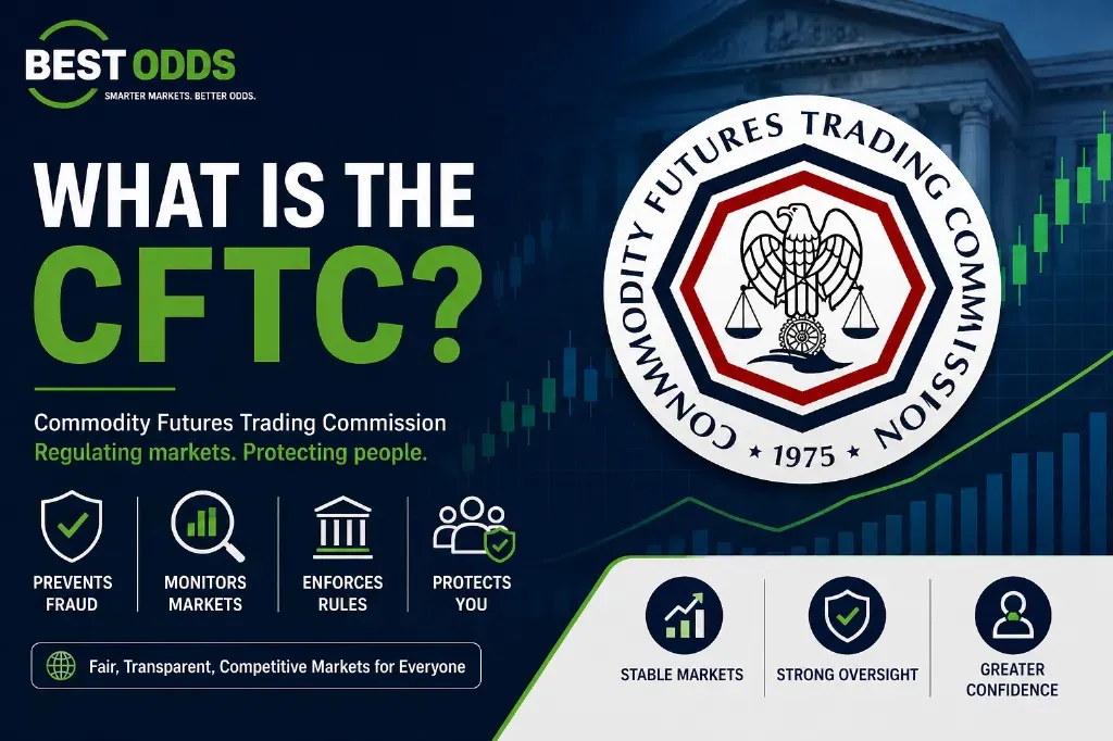 Best Odds - Banner with CFTC explanation graphic.
