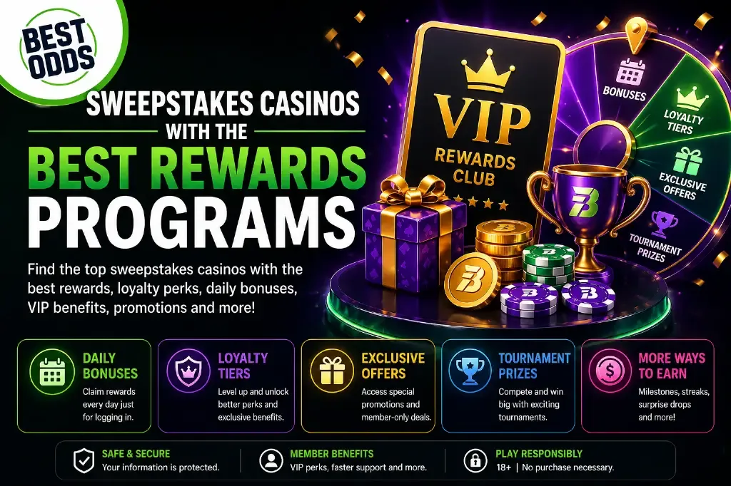 VIP rewards programs - Banner with casino elements.