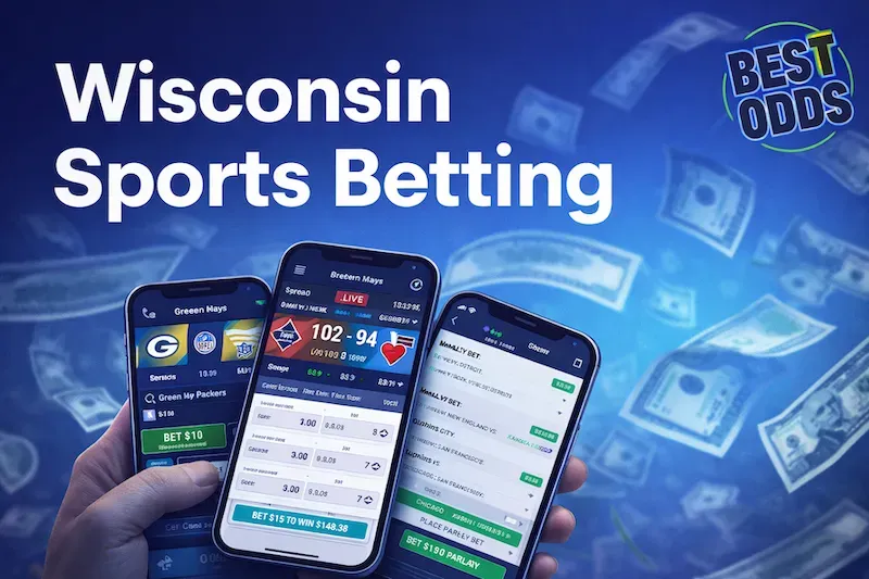 Wisconsin Sports Betting - Banner with betting apps