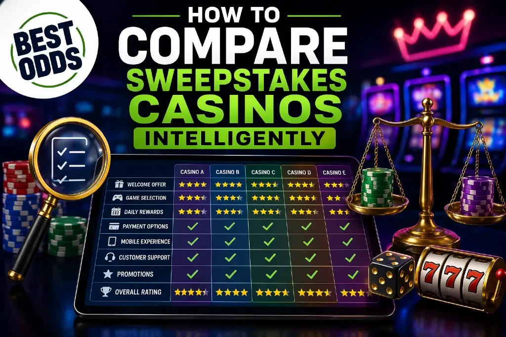 Best Odds - Banner with casino comparison guide.