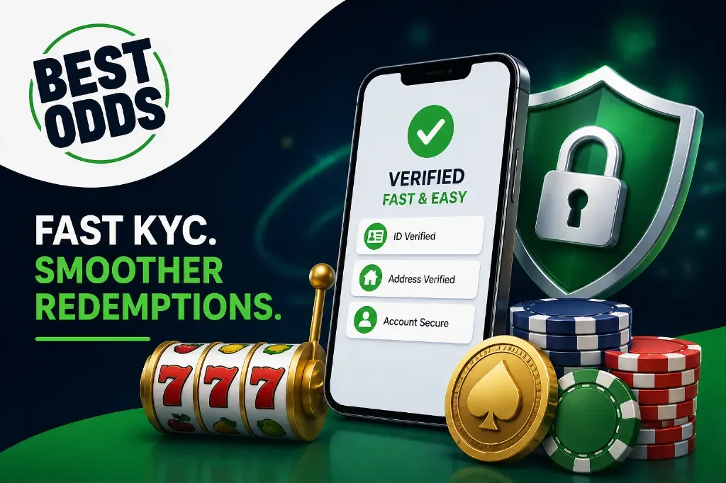 Best Odds - Banner with KYC verification details.