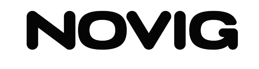 Novig - Logo with bold black text.