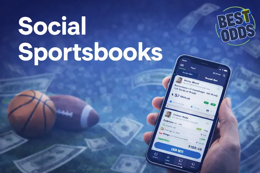 Best Odds - Banner with social sportsbooks app.