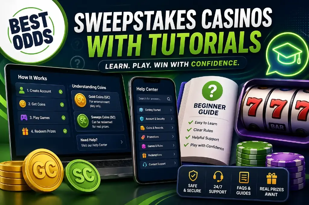 Best Odds - Banner with sweepstake tutorials.