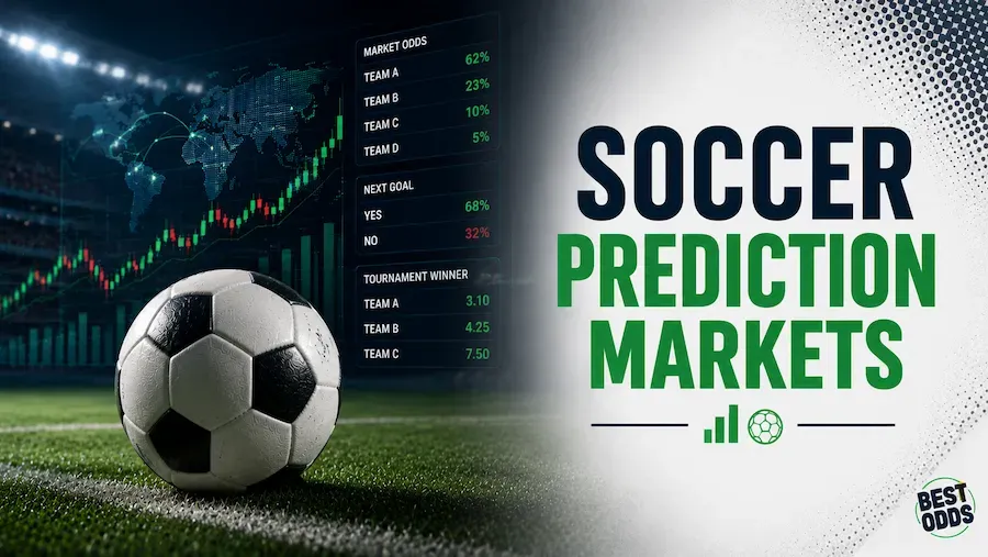 Best Odds - Banner with soccer prediction markets.