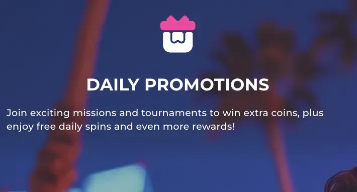 Freespin - Banner with daily promotions text.