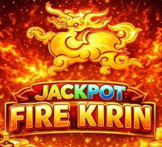 Jackpot - Banner with golden Fire Kirin design.