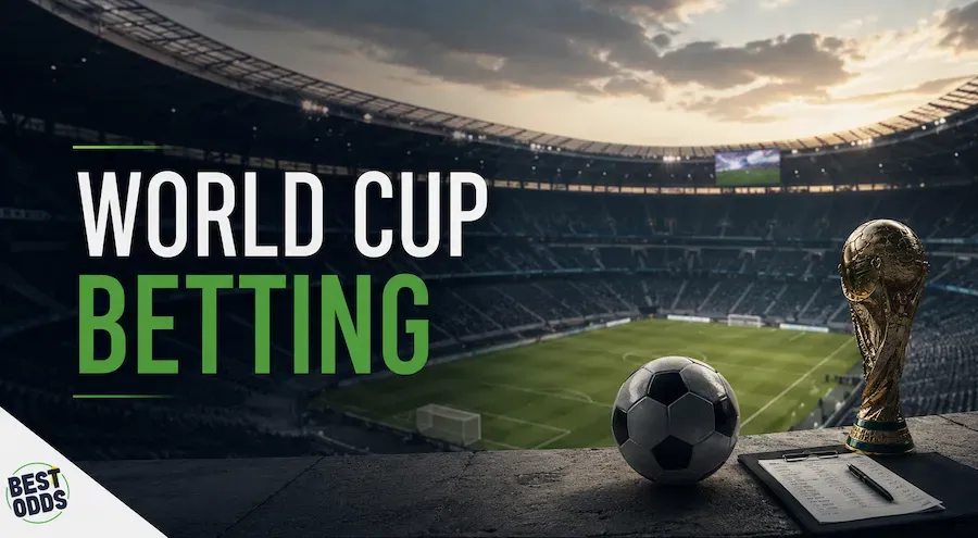 Best Odds - Banner with World Cup Betting theme.