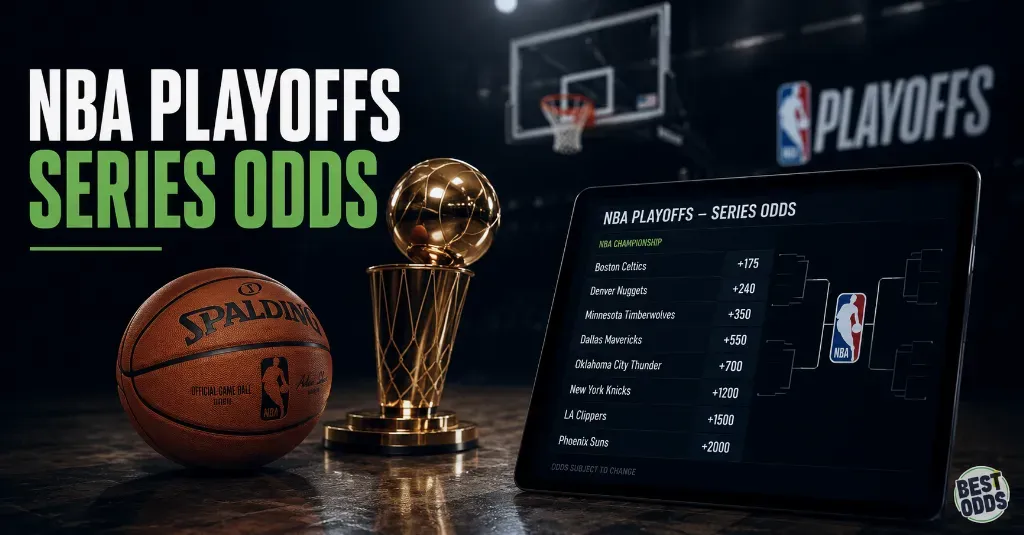 NBA Playoffs series odds displayed.