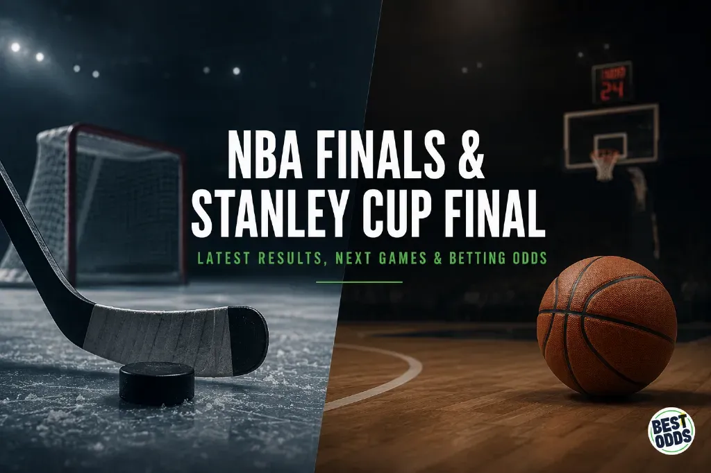 Best Odds - Banner with NBA and NHL finals.
