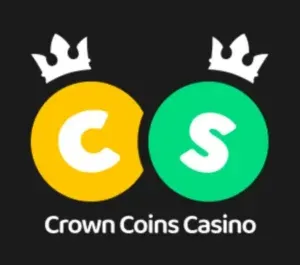 Crown Coins Casino - Logo with crowns and coins.