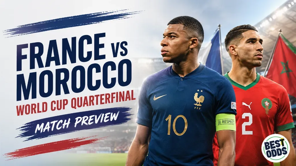 France vs Morocco - Banner with match preview.