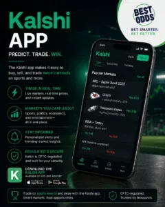 Kalshi - Product photo with app interface display.