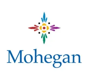 Mohegan - Logo with colorful emblem design.