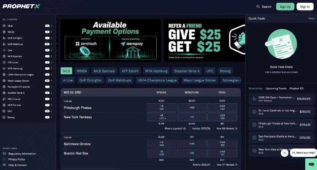 prophetx interface