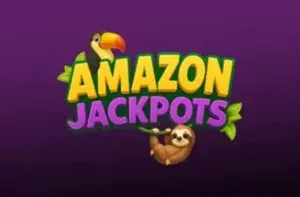 Amazon Jackpots - Logo with toucan and sloth.