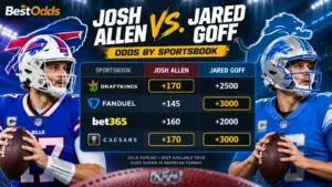 Josh Allen vs. Jared Goff Odds Board - image