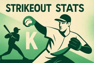 Strikeout Stats - Graphic with baseball players