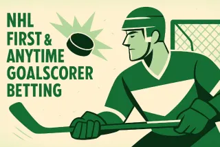 NHL - Banner with goalscorer betting graphic.