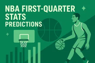 NBA - Banner with first-quarter stats predictions