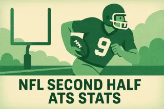 NFL Second Half - Graphic with player and stats.