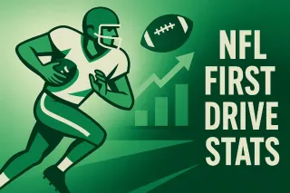 ChatGPT - Banner with NFL first drive stats.