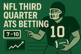 NFL Third Quarter - Banner with betting graphics.