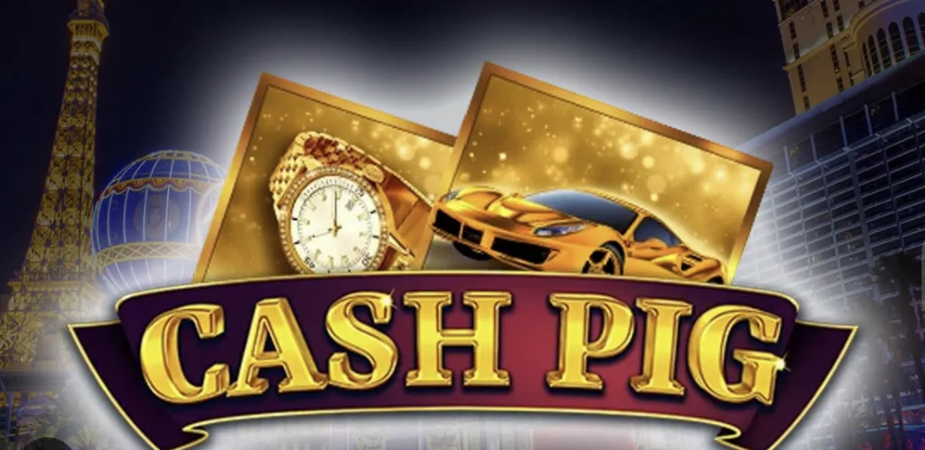 Cash Pig - Product photo with gold watch and car.