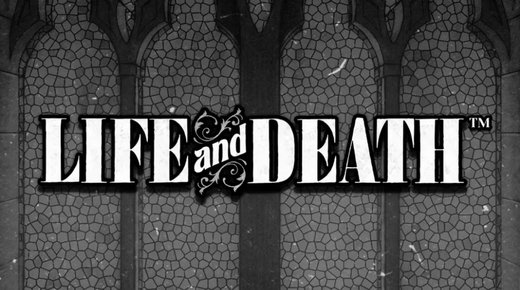 Life and Death - Logo with gothic background.
