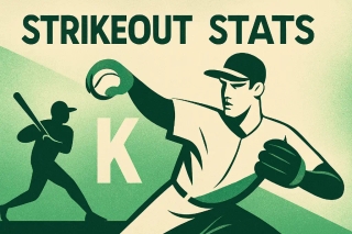 Strikeout Stats - Graphic with baseball players