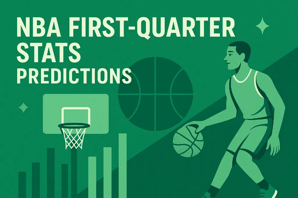 NBA - Banner with first-quarter stats predictions