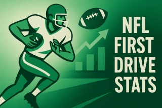 ChatGPT - Banner with NFL first drive stats.