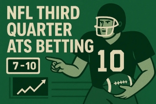 NFL Third Quarter - Banner with betting graphics.